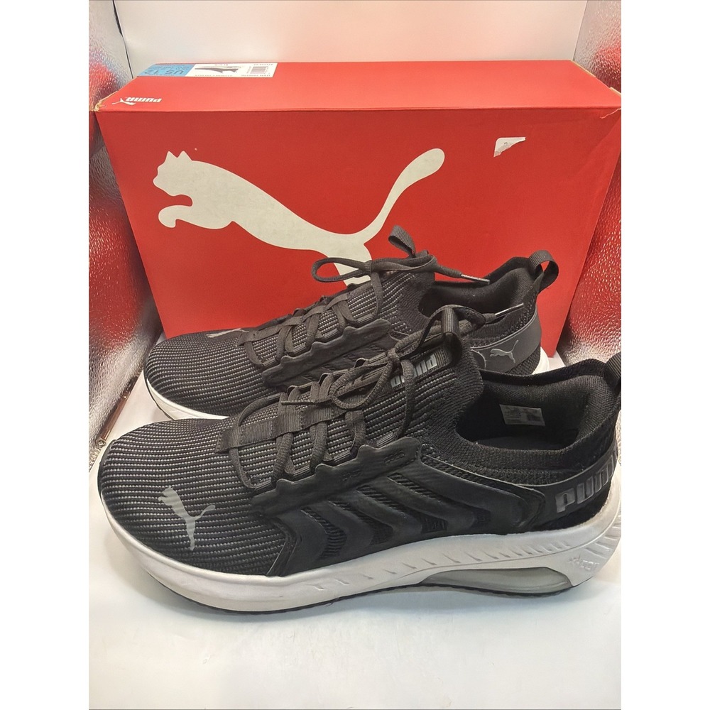PUMA Men's Illumine C Sneaker Black Textile Synthetic Rubber Size 12 Excellent